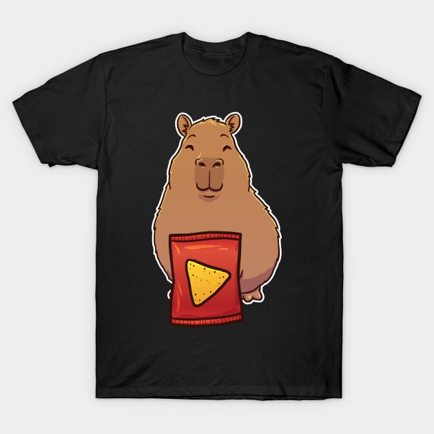 Capybara Corn Chips T-Shirt by capydays